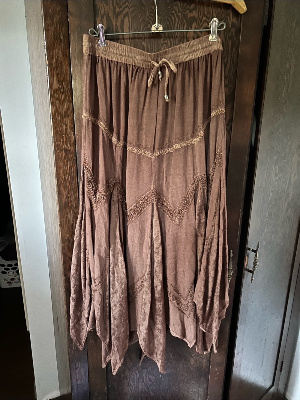 Hankerchief Boho Maxi Skirt